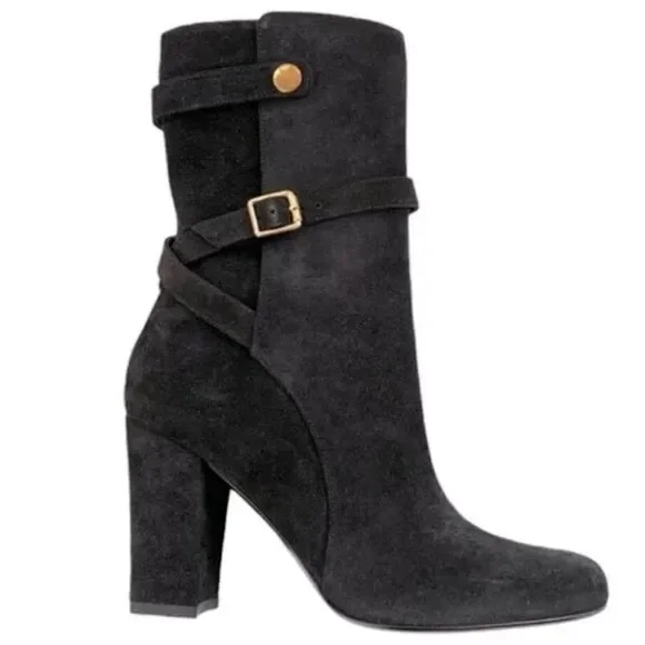Theory boot jodhpur suede block heel size 38 US 8 like new perfect condition